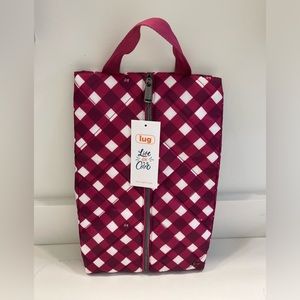LUG TUCK travel heat protection bag Gingham Berry NWT